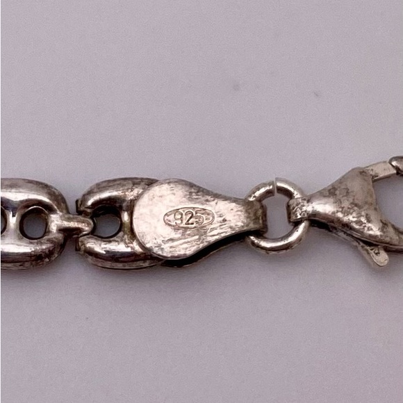 Sterling silver bracelet anchor chain - Picture 2 of 4